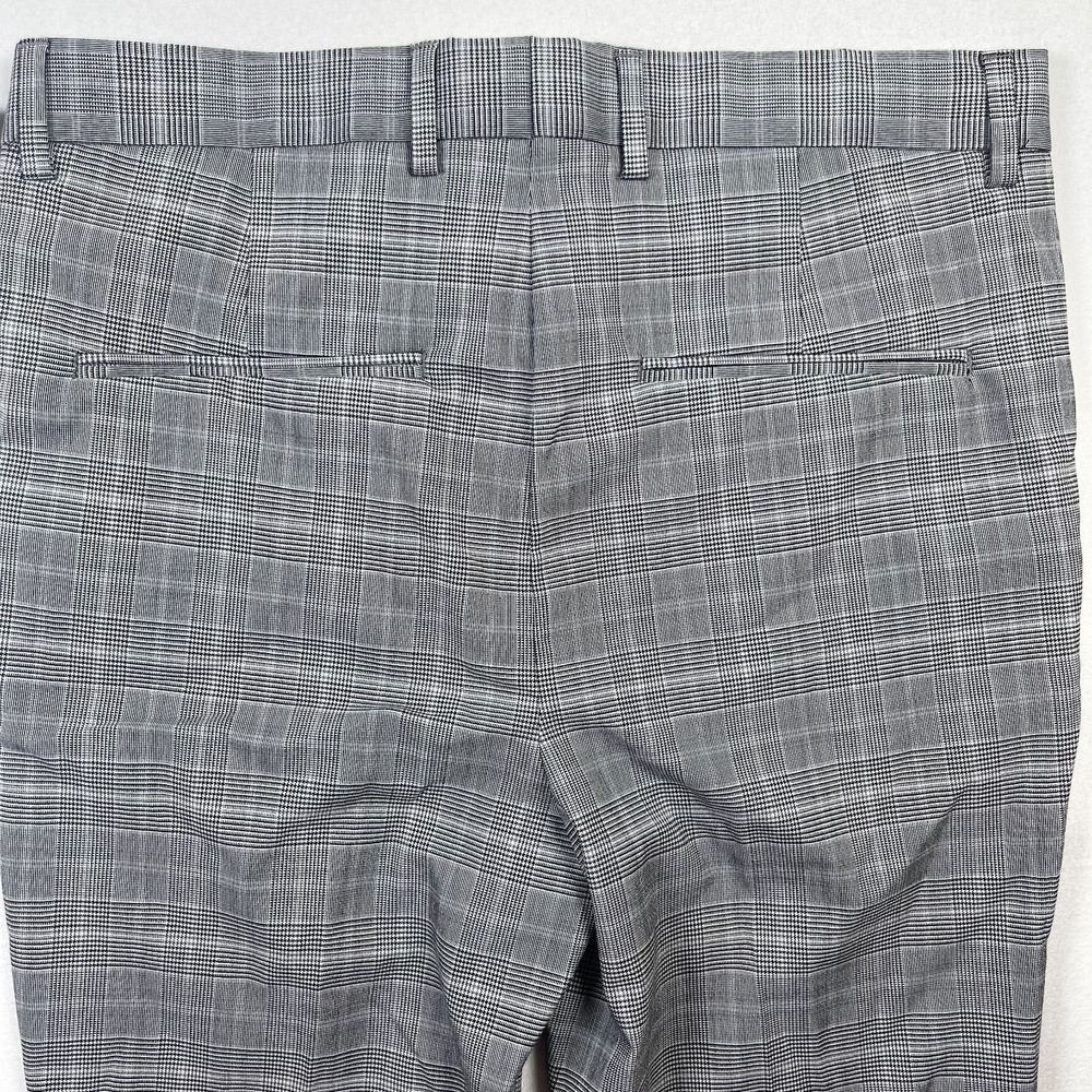 H&M Coupe Moulante Pants Mens 32R Gray Nailhead Pattern Slash Pockets Skinny Leg - Picture 13 of 15